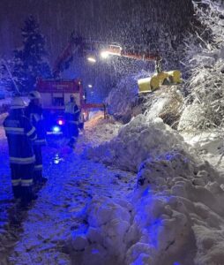 Schnee Dauereinsatz in der Stadt Villach